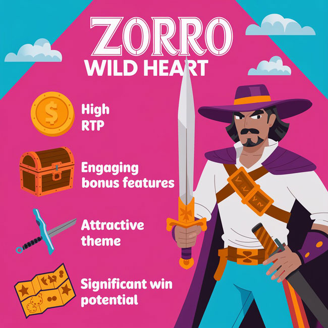 Zorro Wild Heart slot machine gameplay